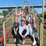 Участники экспедиции на вокзале Кеза